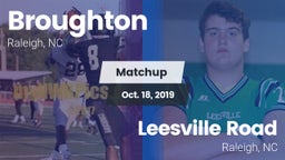 Matchup: Broughton Capitals vs. Leesville Road  2019