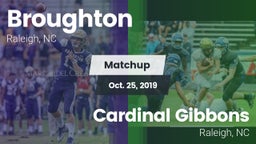 Matchup: Broughton Capitals vs. Cardinal Gibbons  2019
