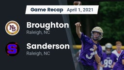 Recap: Broughton  vs. Sanderson  2021