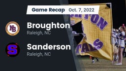Recap: Broughton  vs. Sanderson  2022