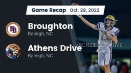 Recap: Broughton  vs. Athens Drive  2022
