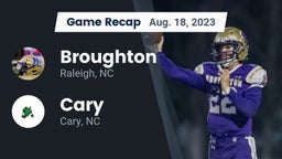 Recap: Broughton  vs. Cary  2023