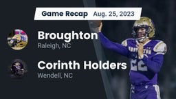 Recap: Broughton  vs. Corinth Holders  2023