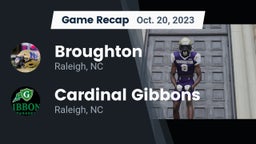 Recap: Broughton  vs. Cardinal Gibbons  2023