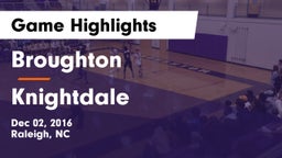 Broughton  vs Knightdale Game Highlights - Dec 02, 2016