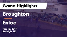 Broughton  vs Enloe  Game Highlights - Jan 10, 2017