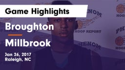 Broughton  vs Millbrook  Game Highlights - Jan 26, 2017