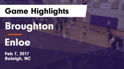 Broughton  vs Enloe  Game Highlights - Feb 7, 2017