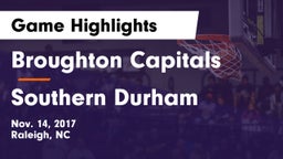 Broughton Capitals vs Southern Durham  Game Highlights - Nov. 14, 2017