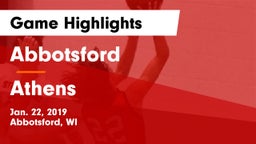 Abbotsford  vs Athens  Game Highlights - Jan. 22, 2019