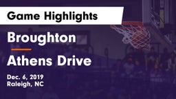 Broughton  vs Athens Drive  Game Highlights - Dec. 6, 2019