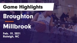 Broughton  vs Millbrook  Game Highlights - Feb. 19, 2021