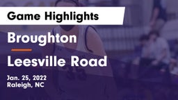 Broughton  vs Leesville Road  Game Highlights - Jan. 25, 2022
