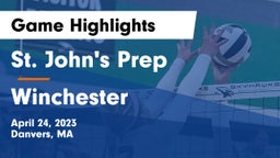 St. John's Prep vs Winchester  Game Highlights - April 24, 2023