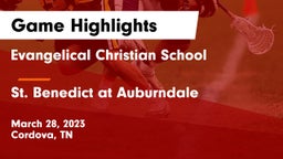 Evangelical Christian School vs St. Benedict at Auburndale   Game Highlights - March 28, 2023