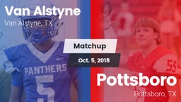 Matchup: Van Alstyne High vs. Pottsboro  2018