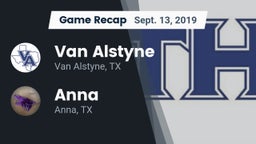 Recap: Van Alstyne  vs. Anna  2019