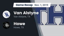 Recap: Van Alstyne  vs. Howe  2019