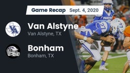 Recap: Van Alstyne  vs. Bonham  2020