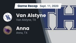 Recap: Van Alstyne  vs. Anna  2020