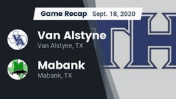 Recap: Van Alstyne  vs. Mabank  2020