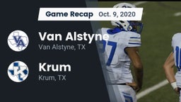 Recap: Van Alstyne  vs. Krum  2020