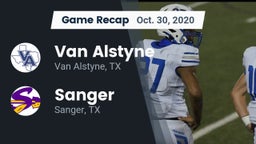 Recap: Van Alstyne  vs. Sanger  2020