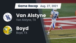 Recap: Van Alstyne  vs. Boyd  2021