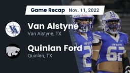 Recap: Van Alstyne  vs. Quinlan Ford  2022
