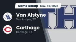 Recap: Van Alstyne  vs. Carthage  2022