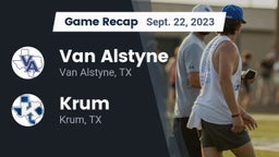 Recap: Van Alstyne  vs. Krum  2023