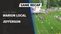 Recap: Marion Local  vs. Jefferson  2016