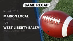 Recap: Marion Local  vs. West Liberty-Salem  2016