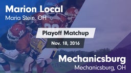 Matchup: Marion Local High vs. Mechanicsburg  2016