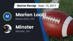 Recap: Marion Local  vs. Minster  2017