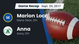 Recap: Marion Local  vs. Anna  2017