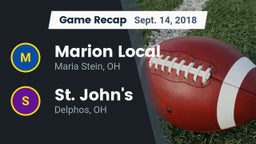Recap: Marion Local  vs. St. John's  2018