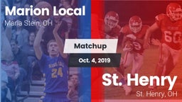 Matchup: Marion Local High vs. St. Henry  2019