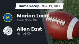 Recap: Marion Local  vs. Allen East  2022