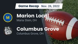 Recap: Marion Local  vs. Columbus Grove  2022