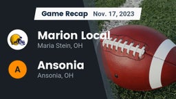 Recap: Marion Local  vs. Ansonia  2023