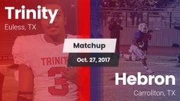 Matchup: Trinity  vs. Hebron  2017