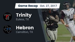 Recap: Trinity  vs. Hebron  2017