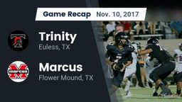 Recap: Trinity  vs. Marcus  2017