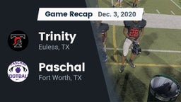 Recap: Trinity  vs. Paschal  2020