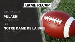 Recap: Pulaski  vs. Notre Dame de la Baie  2016