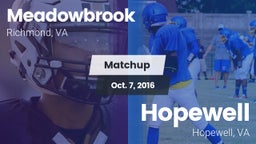 Matchup: Meadowbrook vs. Hopewell  2016