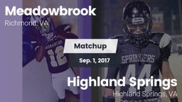 Matchup: Meadowbrook vs. Highland Springs  2017
