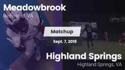 Matchup: Meadowbrook vs. Highland Springs  2018