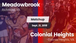 Matchup: Meadowbrook vs. Colonial Heights  2018